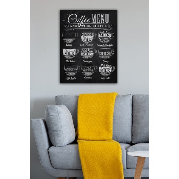 Paveikslas 50x70 cm Coffee Menu - Wallity-image-1