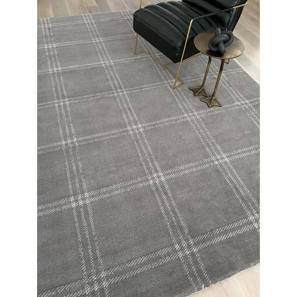 Kilimas iš vilnos antracito spalvos 120x180 cm Calisia M Grid Prime – Agnella-image-1