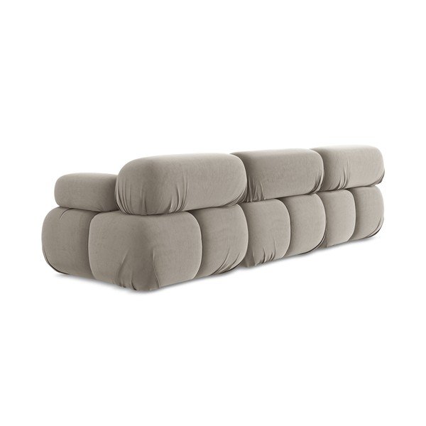 Smėlio spalvos iš velveto sofa 285 cm Lokua – Makamii-image-4