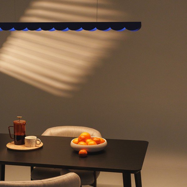 Tamsiai mėlynos spalvos iš aliuminio kabantis šviestuvas LED BISCUIT – Thoro-image-2