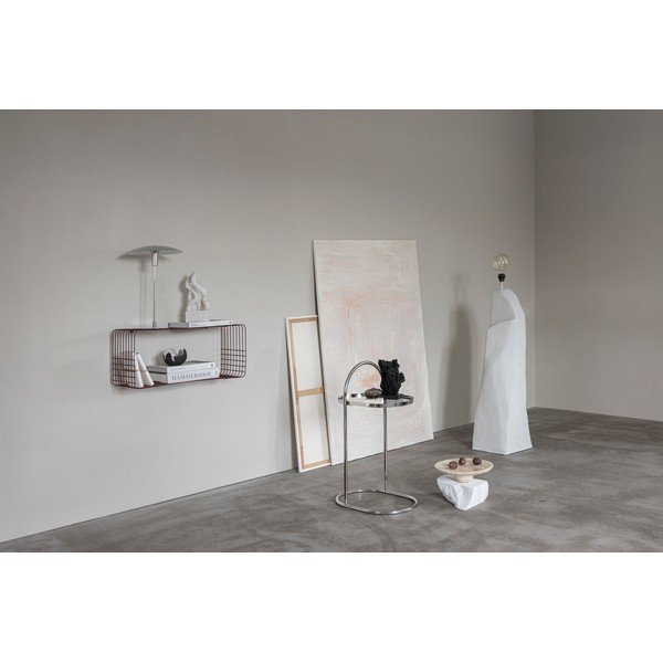 Bordo spalvos iš metalo kelių aukštų sieninė lentyna 70 cm Wire – Mette Ditmer Denmark-image-1
