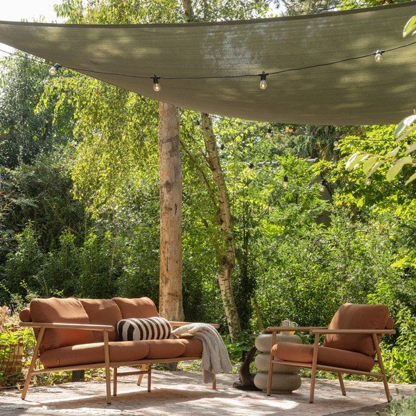 Apvalios formos sodo šoninis staliukas su akmens dekoru ø 40 cm Laurel – WOOOD-image-2