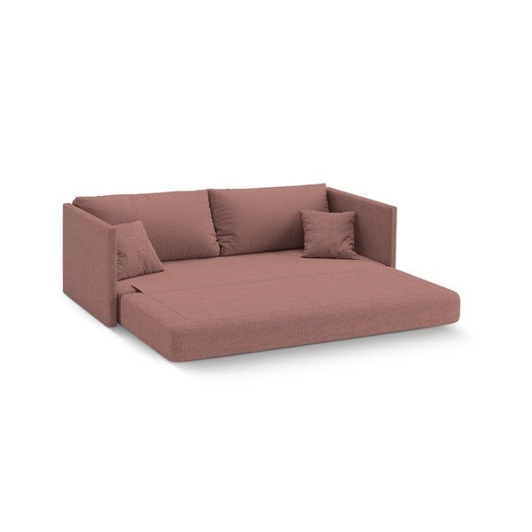 Rožinės spalvos sulankstoma sofa iš šenilinio audinio 209 cm Shannon – Cosmopolitan Design-image-2