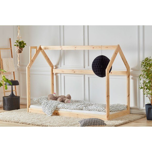 Medinė namo formos vaikiška lova "Pinio House", 200 x 90 cm-image-1