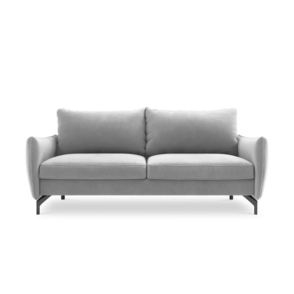 Šviesiai pilka aksominė sofa-lova Interieurs 86 Stendhal