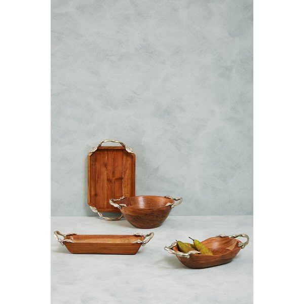 Natūralios spalvos iš medienos dubuo Vine – Premier Housewares-image-2