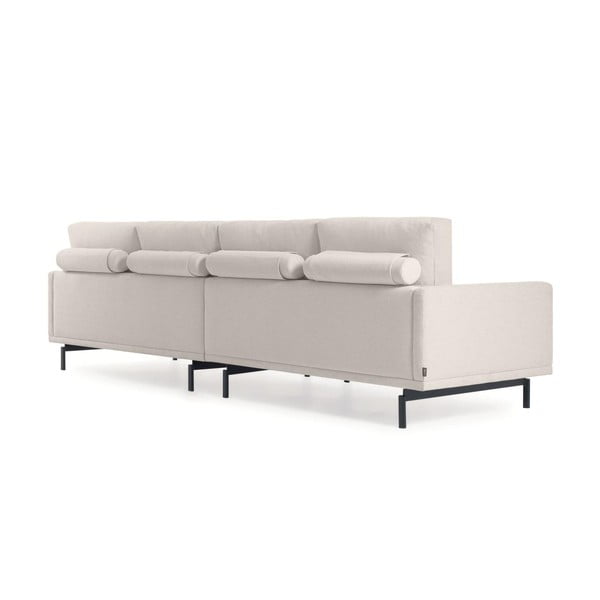 Smėlio spalvos iš šenilinio audinio sofa 334 cm Galene – Kave Home-image-3