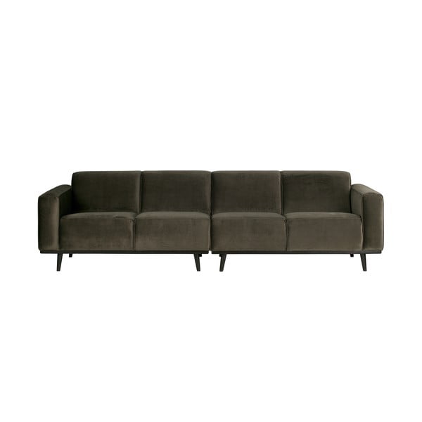 Tamsiai žalia aksominė sofa BePureHome Statement, 280 cm