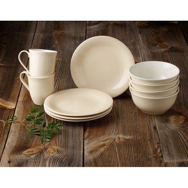 Baltos ir smėlio spalvos porcelianinis dubuo Villeroy & Boch Like Color Loop, 750 ml-image-1