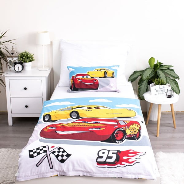Iš medvilnės vaikiška patalynė vaikiškai lovai 100x135 cm Cars – Jerry Fabrics-image-2