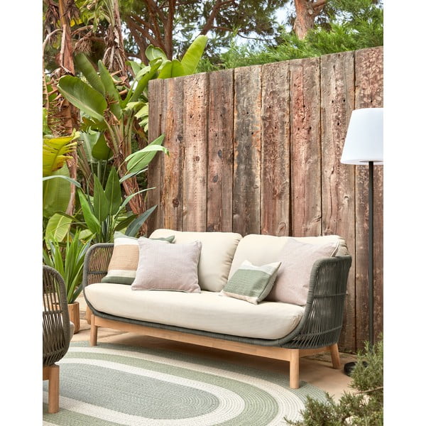 Žalias pagalvėlės užvalkalas iš perdirbto plastiko Kave Home Leeith, 30 x 50 cm-image-3