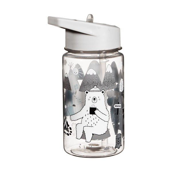 Šviesiai pilkas buteliukas kūdikiams 400 ml Bear Adventure - Sass & Belle