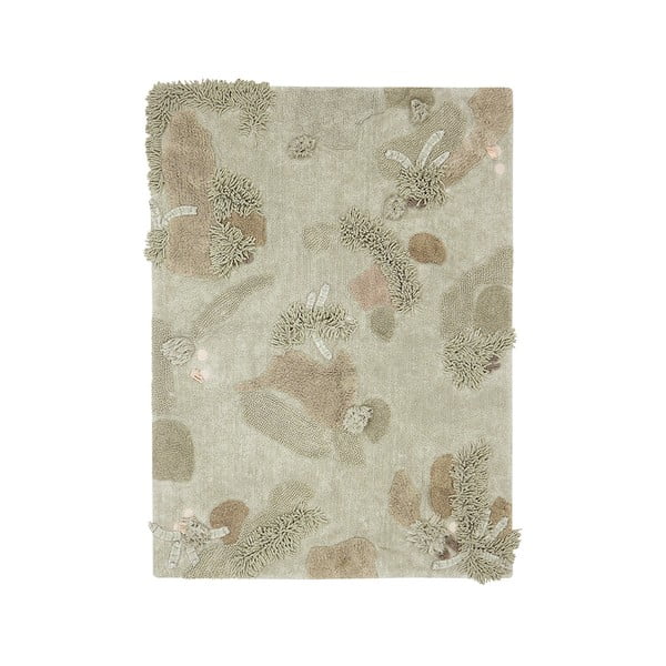 Iš medvilnės vaikiškas žaidimų kilimas smėlio spalvos 120x160 cm Mushroom Forest – Lorena Canals