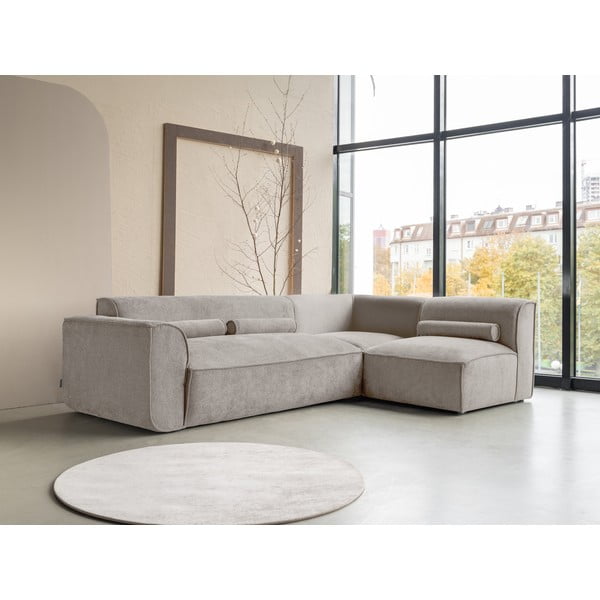 Kampinė sofa smėlio spalvos (su dešiniuoju kampu) Flex Felix – Miuform-image-3