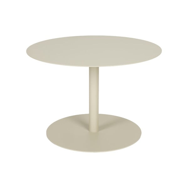 Kreminės spalvos iš plieno apvalios formos kavos staliukas ø 60 cm Snow – Zuiver