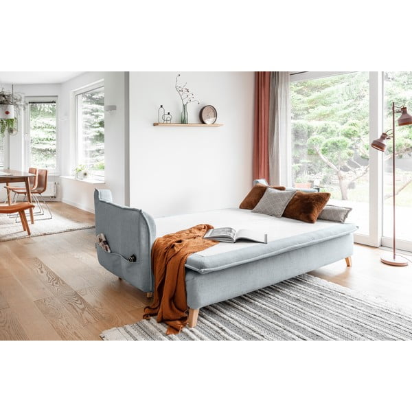 Sulankstoma sofa šviesiai pilkos spalvos 225 cm Charming Charlie – Miuform-image-4