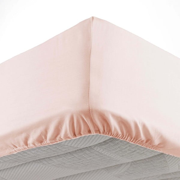 Iš mikropluošto paklodė rožinės spalvos su guma 140x190 cm Oscar – douceur d'intérieur