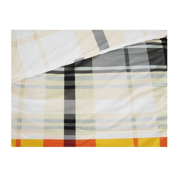 Oranžinės spalvos iš banguotos tekstūros viengulė patalynė 140x200 cm Orabge Kube – B.E.S.-image-1