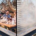 Matinis stiklo lipdukas su apsaugine plėvele Ambiance Lines, aukštis 2 m