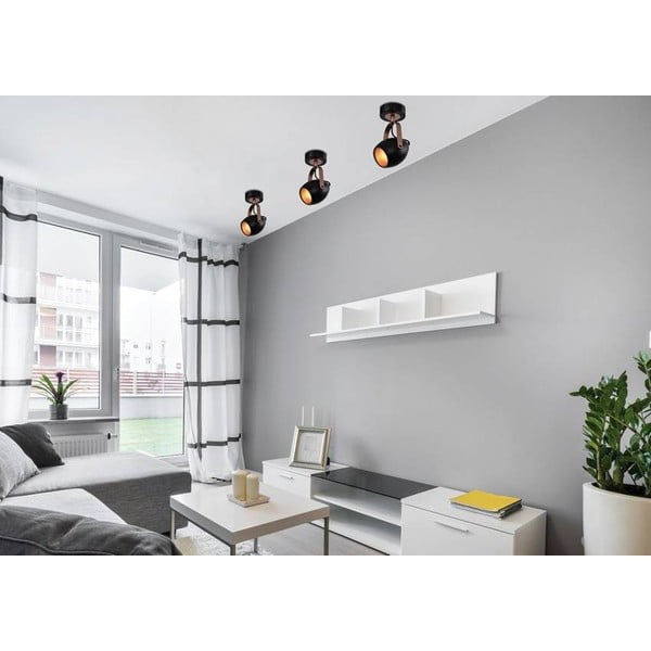 Juodo metalo sieninis šviestuvas Anica - Candellux Lighting-image-1