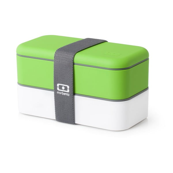 Balta ir žalia pietų dėžutė "Monbento