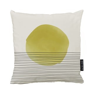 Smėlio ir geltonos spalvos medvilninė dekoratyvinė pagalvėlė Butter Kings Rising, 50 x 50 cm