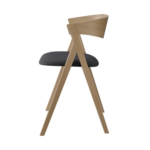 Iš ąžuolo masyvo valgomojo kėdė tamsiai pilkos spalvos/natūralios spalvos City – Hammel Furniture-image-3