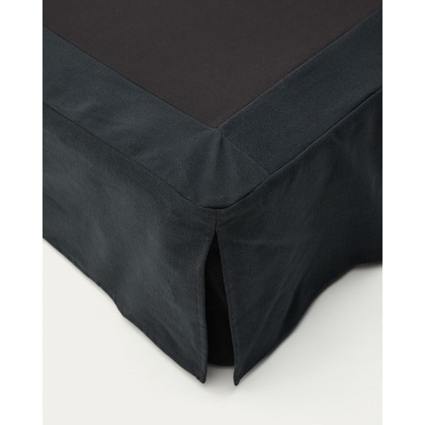 Antracito spalvos dvigulė lova audiniu dengta 150x190 cm Jaira – Kave Home-image-4