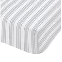 Pilka ir balta medvilninė paklodė Bianca Check And Stripe, 135 x 190 cm