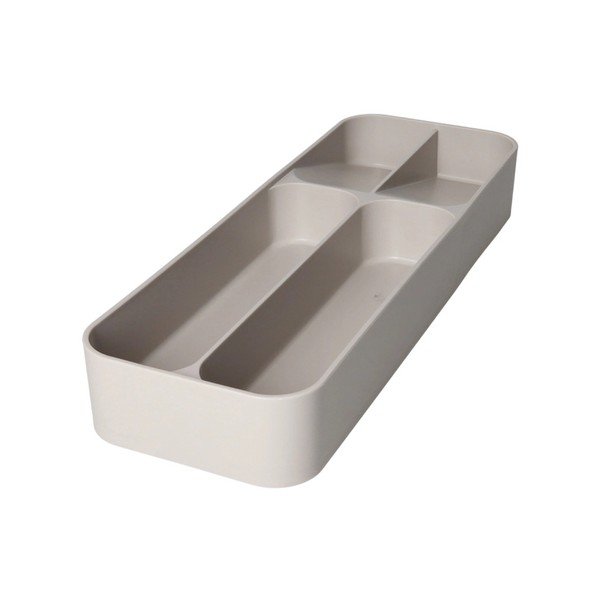 Pilkos spalvos iš plastiko stalo įrankių padėklas 13,5 x 39 cm – Brandani