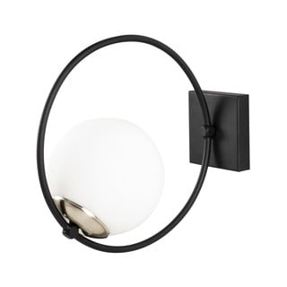 Juodas metalinis sieninis šviestuvas Opviq lights Aria