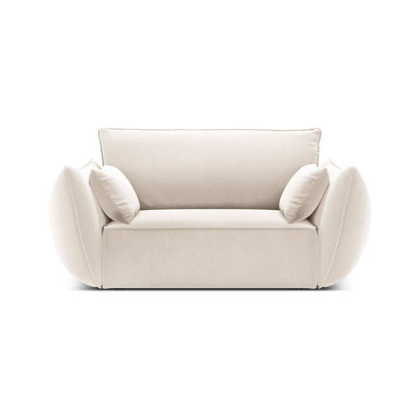 Smėlio spalvos iš velveto krėslas Vanda – Mazzini Sofas