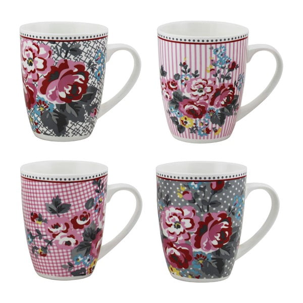 4 porcelianinių puodelių rinkinys Premier Housewares Pippa Mugs