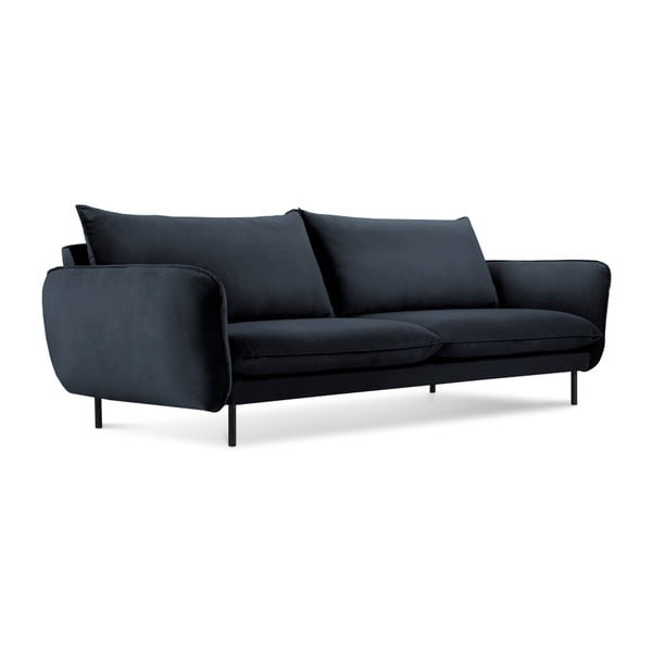 Tamsiai mėlyna aksominė sofa Cosmopolitan Design Vienna, 230 cm
