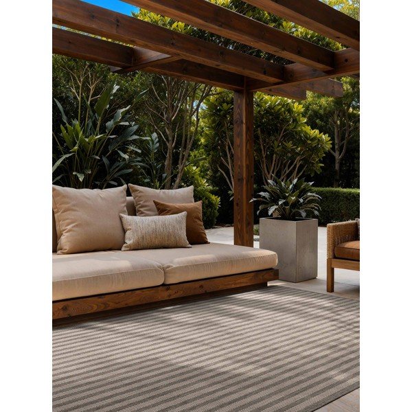 Pilkos spalvos/kreminės spalvos lauko ir vidaus kilimas 160x230 cm Haringey Linley – Ted Baker-image-1