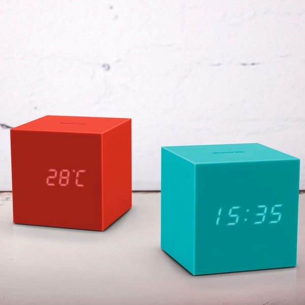 Raudonas LED žadintuvas Gingko Gravity Cube-image-1