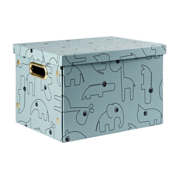 Mėlyna saugojimo dėžė Atlikta pagal Deer Contour