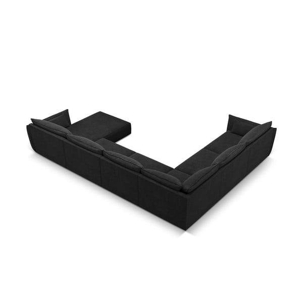 Tamsiai pilka kampinė sofa (kairysis kampas) Vanda - Mazzini Sofas-image-3