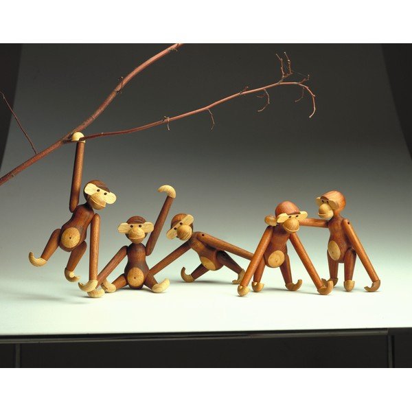 Statulėlė iš medienos masyvo Bojesen Denmark Monkey-image-1