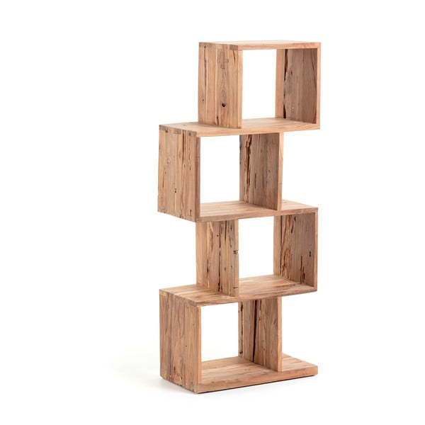 Natūralios spalvos iš tikmedžio masyvo knygų spinta  55x132x30 cm Aroba – Kave Home-image-2