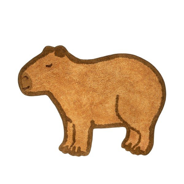 Rudos spalvos iš medvilnės vaikiškas kilimas 52x68 cm Capybara – Sass & Belle