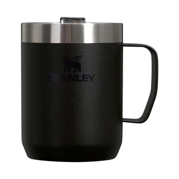 Juodos spalvos iš nerūdijančio plieno termo puodelis 230 ml Stay-Hot Camp Mug Black – Stanley