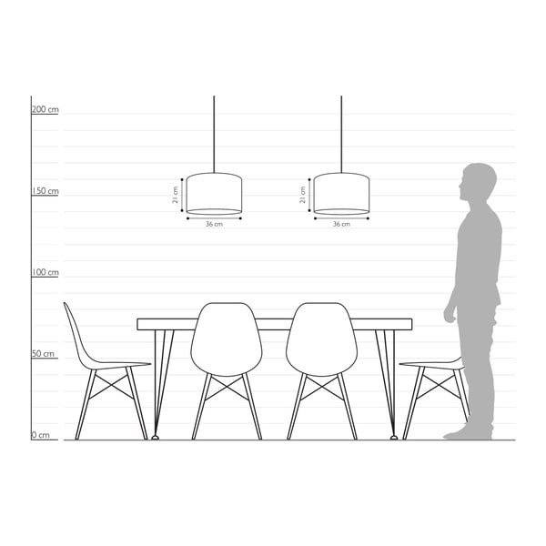 Juodas dviejų šakų pakabinamas šviestuvas su auksiniu vidumi Sotto Luce Mika, ⌀ 36 cm-image-4