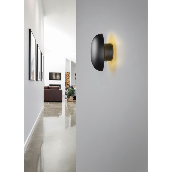 Matinės juodos spalvos sieninė lempa LED USB Davey – Reality-image-2