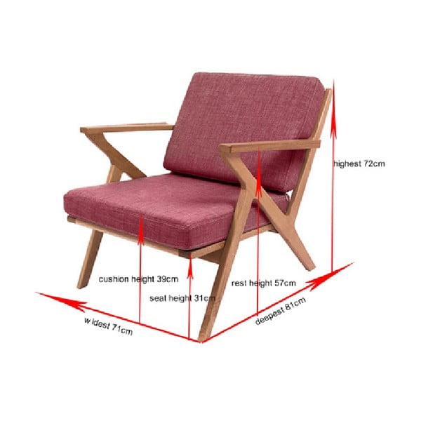 Present Time Rest Oak Taupe fotelis-image-1