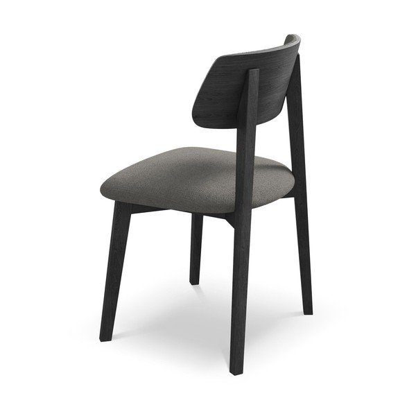 Pilkos spalvos iš medienos masyvo valgomojo kėdė Niu – Makamii-image-3