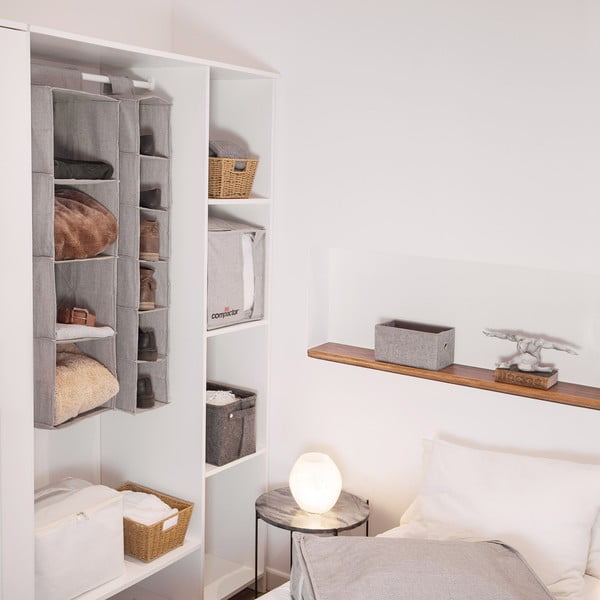 Pakabinamas iš tekstilės drabužių spintos organizatorius Oxford – Compactor-image-1