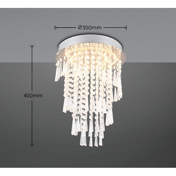 Lubinis šviestuvas sidabrinės spalvos LED ø 30 cm Pomp – Reality-image-4