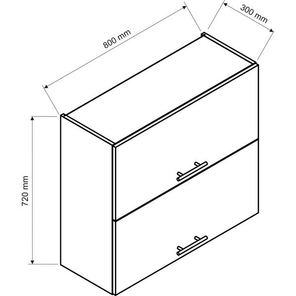Viršutinė virtuvės spintelė (plotis 60 cm) Kai – STOLKAR-image-1