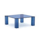 Mėlynos spalvos iš stiklo kavos staliukas 85x85 cm Adularia – Kave Home